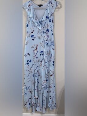 BANANA REPUBLIC FLORAL WRAP MAXI DRESS